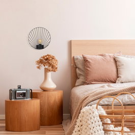 Opviq Lámpara de Pared Moderna e Industrial Negra
